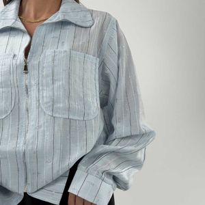 قیمت ارزان شومیز راه راه MIU MIU کد 220643