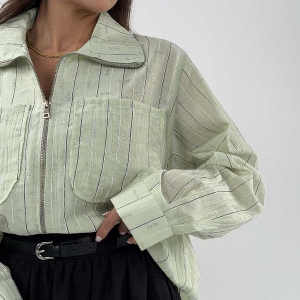 شومیز راه راه MIU MIU کد 220643