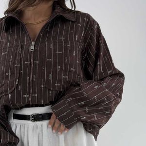 قیمت ارزان شومیز راه راه MIU MIU کد 220643