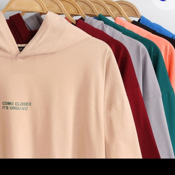 تیشرت باکسی کلاهدار