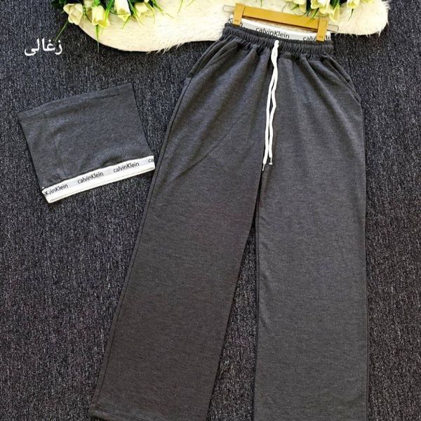 ست کراپ شلوار ملانژ