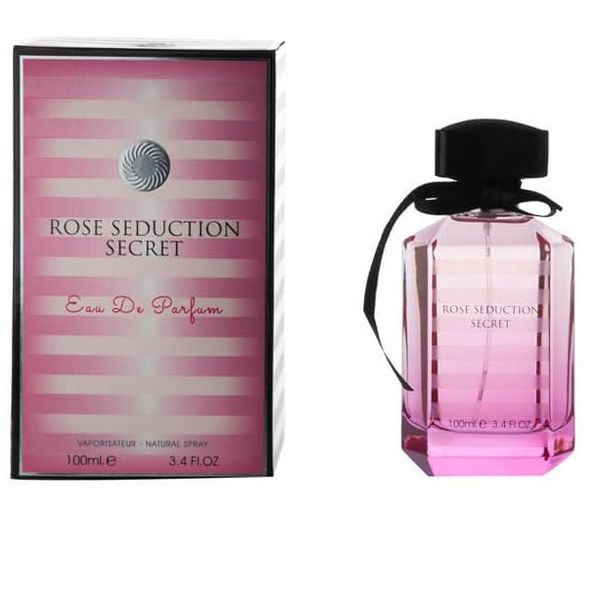 ادکلن ROSE SEDUCTION SECRET FRAGRANCE WORLD ادکلن سکرت بمبشل فرگرانس وورد امارات