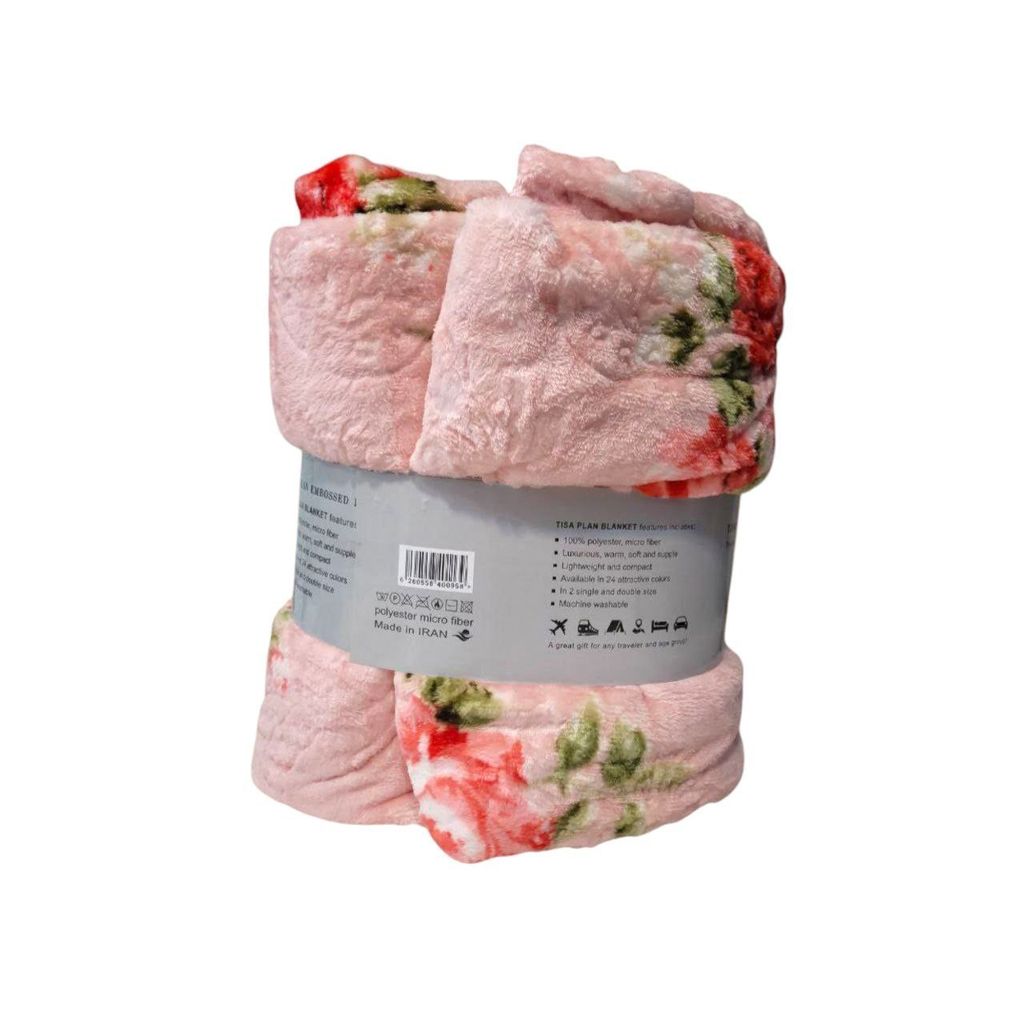 خرید اینترنتی قیمت پتو مسافرتی گلدار دو نفره تیسا مدل لایف صروتی سایز 220*200
