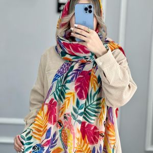 شال نخ پنبه trf وارداتی آبرنگی