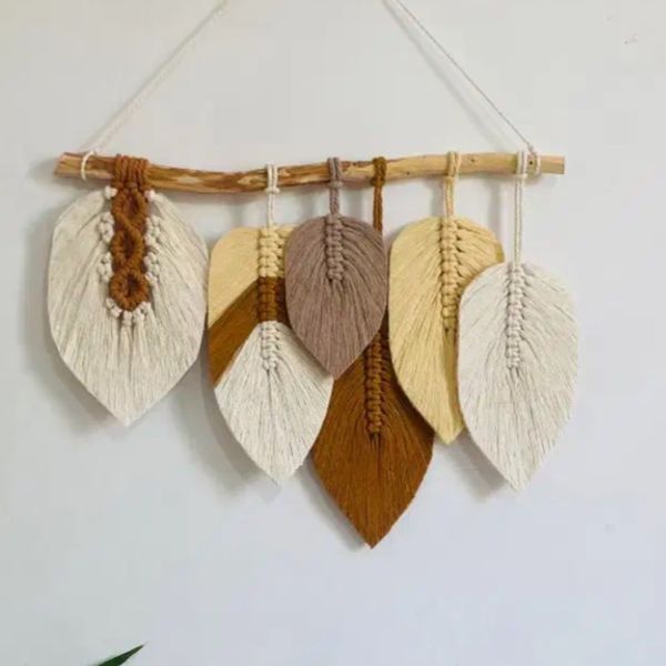 اویز برگ مکرومه مدل نوران