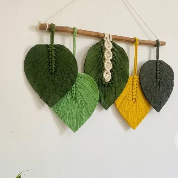 دیوارکوب برگ ارسال رایگان مکرومه‌بافی