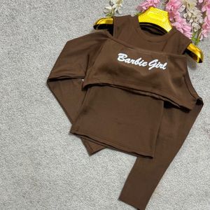 فروش اینترنتی دو تیکه barble girl تیشرت