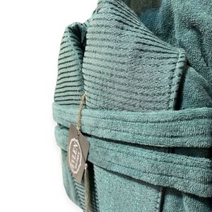 خرید اینترنتی قیمت حوله تنپوش اولن (EVLEN) سایز 135 فیروزه ای (همراه با کمربند)