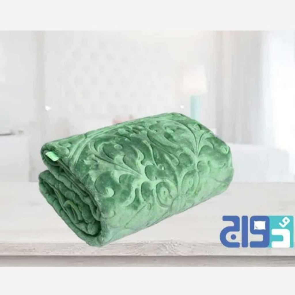 مشخصات  پتوی گلبافت تکنفره رنگ سبزسدری