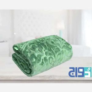 پتوی گلبافت تکنفره رنگ سبزسدری