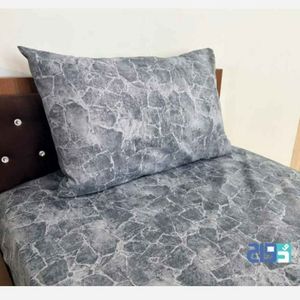 خرید اینترنتی روتختی کشدار تشک تک نفره ماربل(آبی)