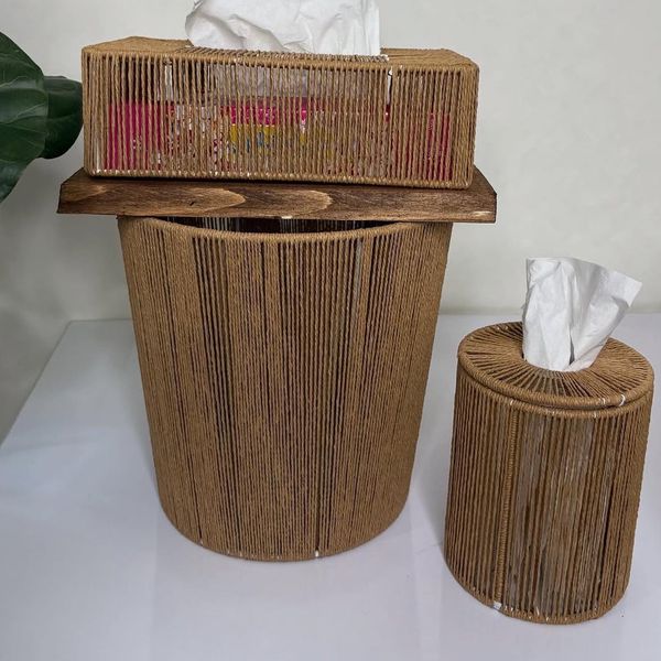 ست مکرومه بافی سه عددی رافیا
