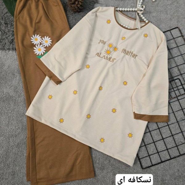 ست تیشرت و شلوار بابونه