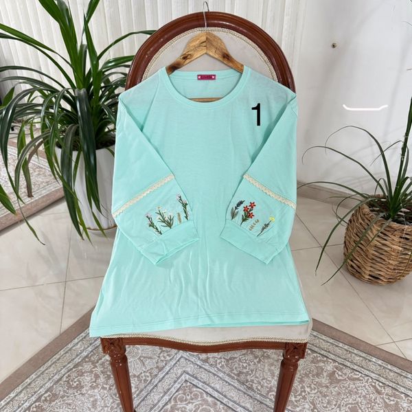تیشرت گلدوزی نخ و پنبه