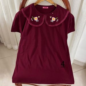 تیشرت گلدوزی یقه به به