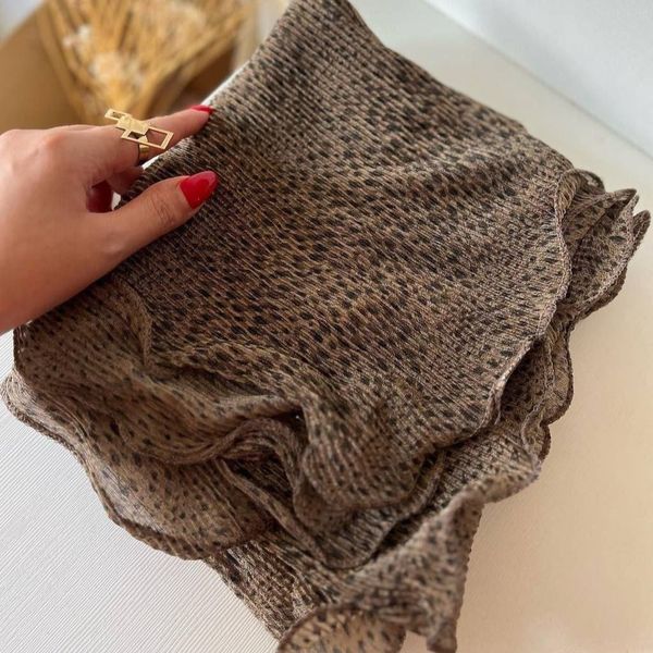 شال حریر شنی لبه دالبری