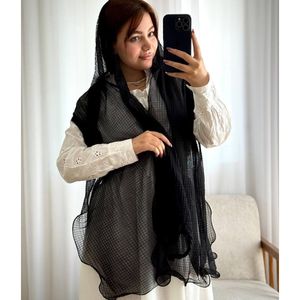 شال حریر کنفی لبه دالبری