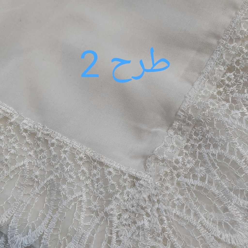 قیمت روسری سفید زنانه حاشیه گیپور