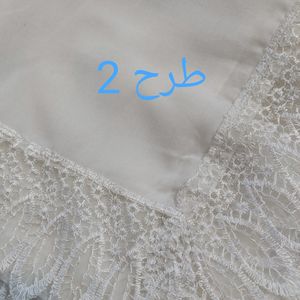 قیمت روسری سفید زنانه حاشیه گیپور