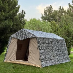 خرید اینترنتی قیمت چادر مسافرتی KMS کمپینگ سه در چهار با سایبان پلاس حرفه‌ای ضدآب چهار فصل