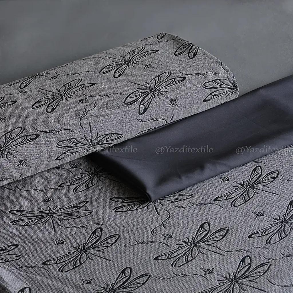 خرید اینترنتی قیمت پارچه ژاکارد پنبه سنجاقک 1242