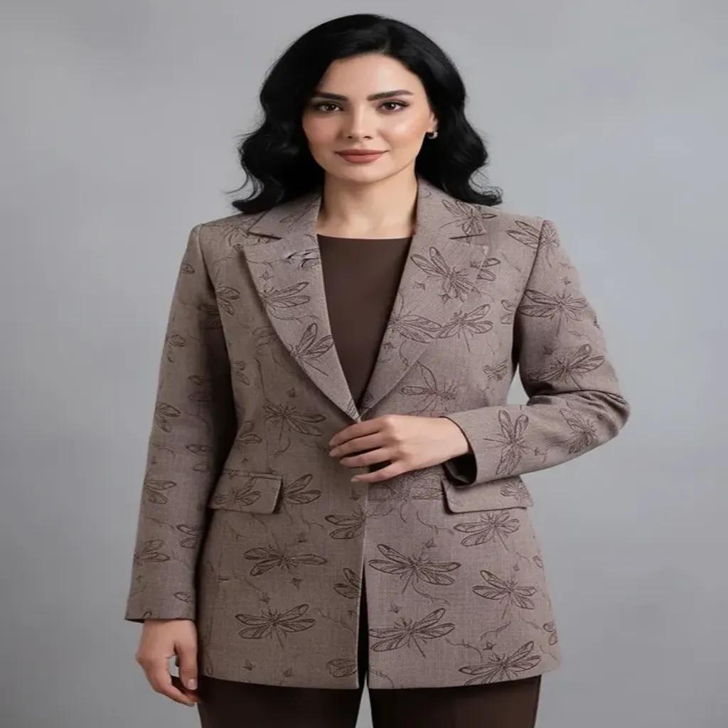 خرید اینترنتی قیمت پارچه ژاکارد پنبه سنجاقک 1242