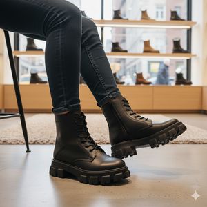 خرید اینترنتی قیمت نیم بوت زنانه مشکی مدل Roxana