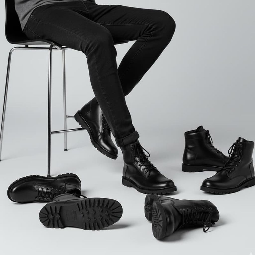 خرید اینترنتی قیمت نیم بوت مردانه زیپی مدل Bershka -مشکی