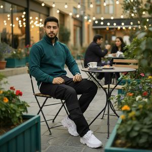 پکیج مردانه دورس نیم زیپ و شلوار بنگال مدل Nakisa