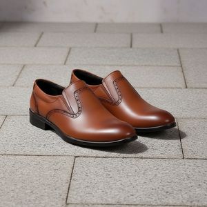 خرید اینترنتی قیمت کفش رسمی مردانه مدل Dena-عسلی