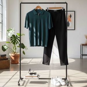 خرید اینترنتی قیمت پکیج ست مردانه تیشرت نیم زیپ و شلوار مدل Dana