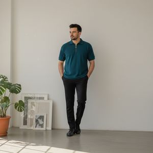 خرید اینترنتی قیمت پکیج ست مردانه تیشرت نیم زیپ و شلوار مدل Dana