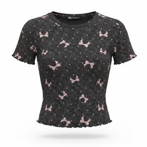 تیشرت کراپ zara