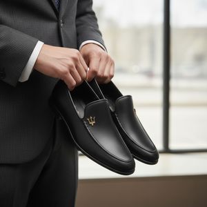 خرید اینترنتی قیمت کفش کالج مازراتی مردانه مشکی مدل M372