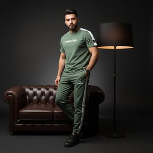 خرید اینترنتی قیمت ست تیشرت و شلوار مردانه بنگال کش Balenciaga-سبز