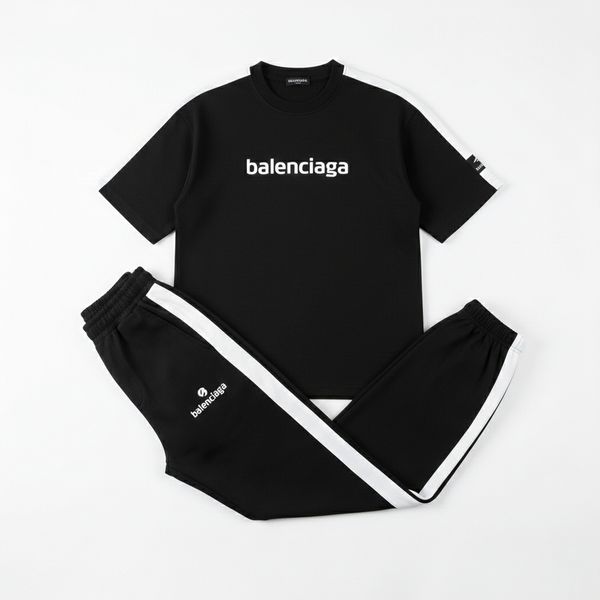 ست تیشرت و شلوار مردانه بنگال کش Balenciaga-مشکی