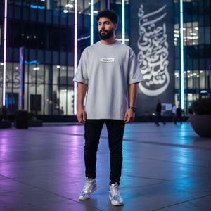 خرید اینترنتی قیمت تیشرت مراکشی کبریتی طوسی بالنسیاگا