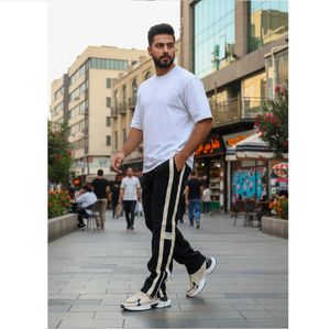 شلوار مردانه دونوار پایین زیپ مدل Alishan-مشکی