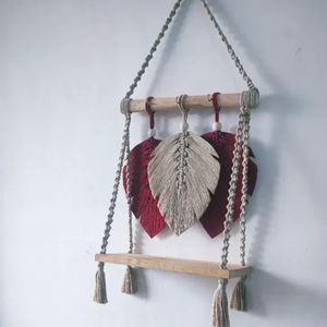 شلف چوبی جاکلیدی مکرومه خاص طرح نازنین ارسال رایگان