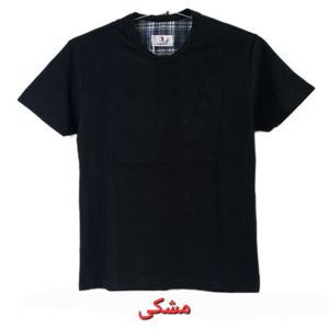 خرید اینترنتی تیشرت مردانه ساده پنبه مشکی سفید طوسی روگاچی