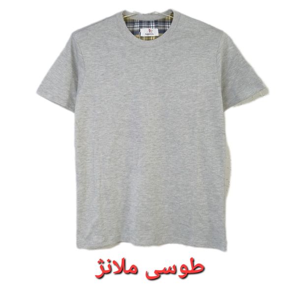 تیشرت مردانه ساده پنبه مشکی سفید طوسی روگاچی