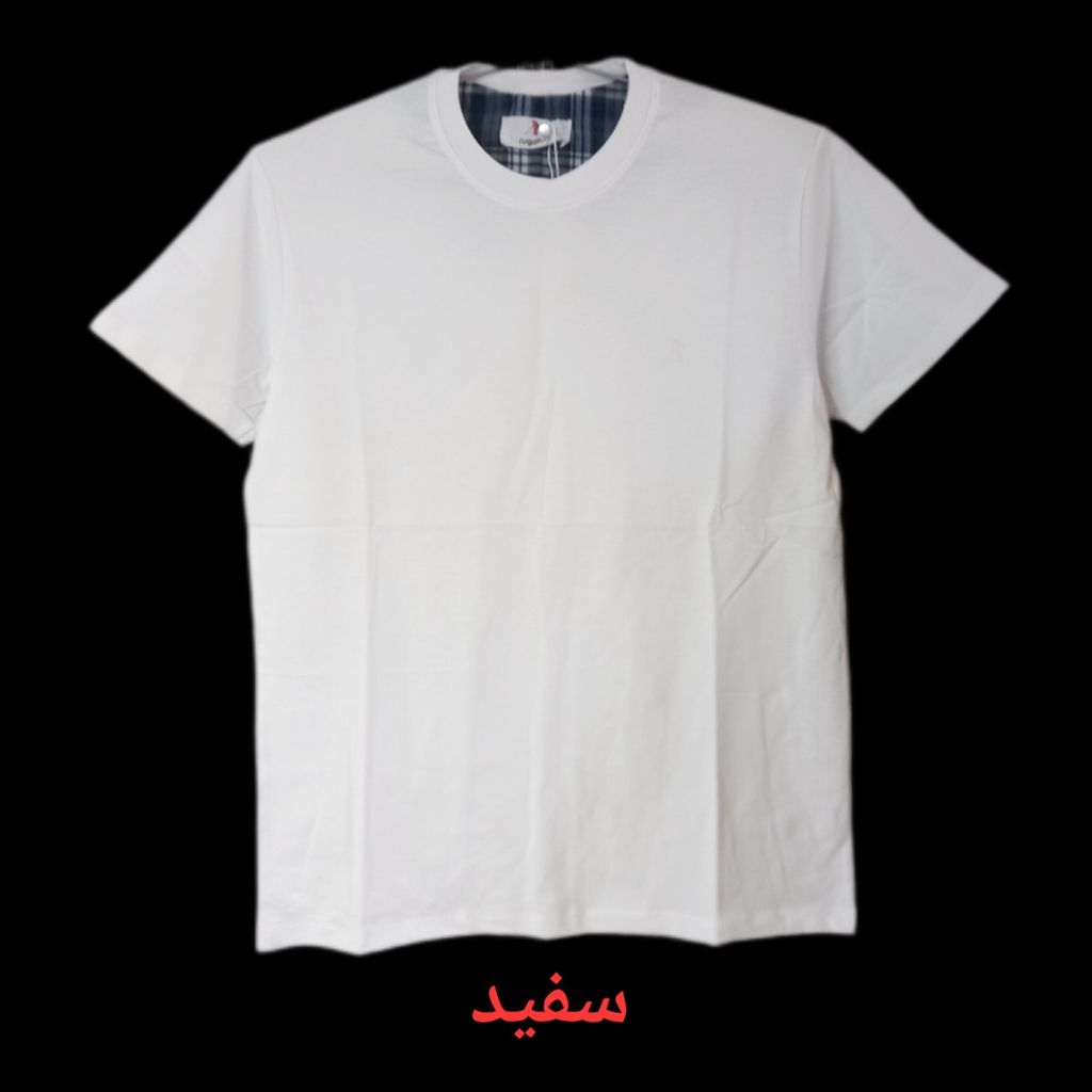 مشخصات تیشرت مردانه ساده پنبه مشکی سفید طوسی روگاچی