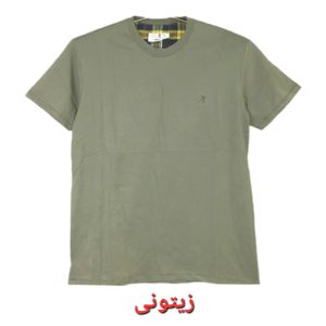 خرید آنلاین تیشرت ساده مردانه  پنبه زیتونی شکلاتی