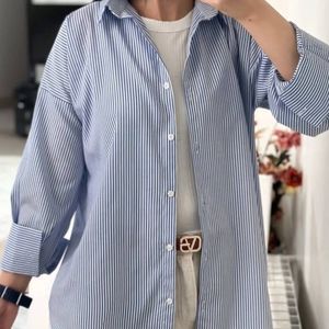 خرید اینترنتی شومیز راه راه پینترسی تابستونی