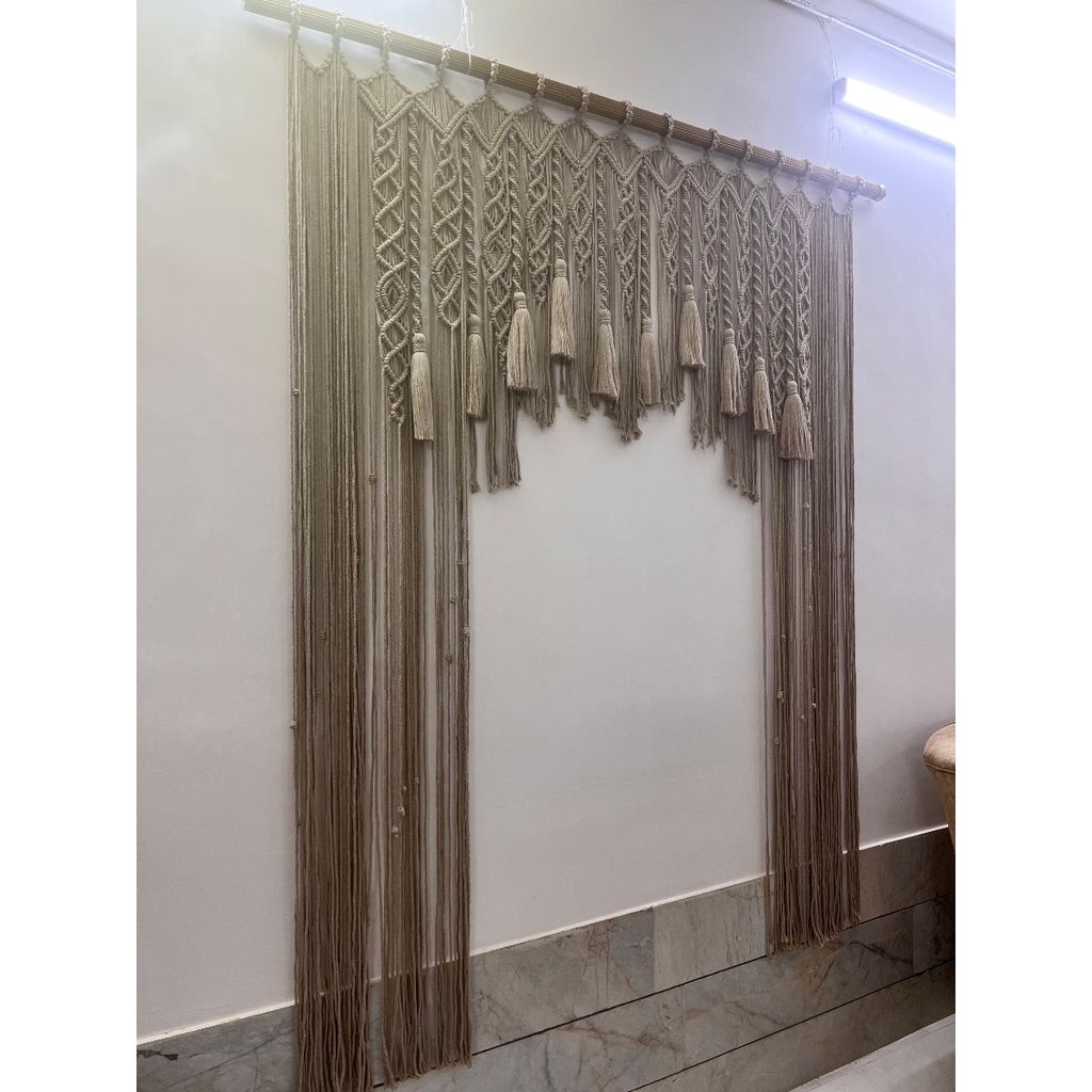 خرید اینترنتی پرده مکرومه طرح مهتاب ارسال رایگان