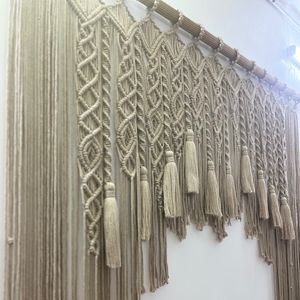 خرید اینترنتی پرده مکرومه طرح مهتاب ارسال رایگان