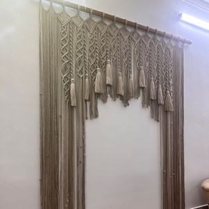 قیمت ارزان پرده مکرومه طرح مهتاب ارسال رایگان