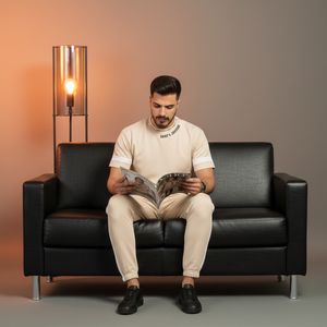 خرید اینترنتی قیمت ست تیشرت و شلوار مردانه بنگال کش مدل Salar-کرم