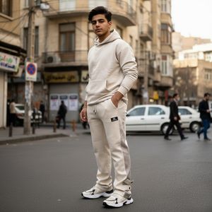 خرید اینترنتی قیمت شلوار بنگال مردانه نوار پهن پایین دکمه مدل Mehrad-کرم