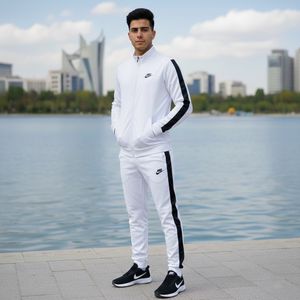 خرید آنلاین پکیج ست سوییشرت شلوار مردانه نایک مدل Madio  کفش ورزشی مردانه Nike مدل Tigo زیره سفید